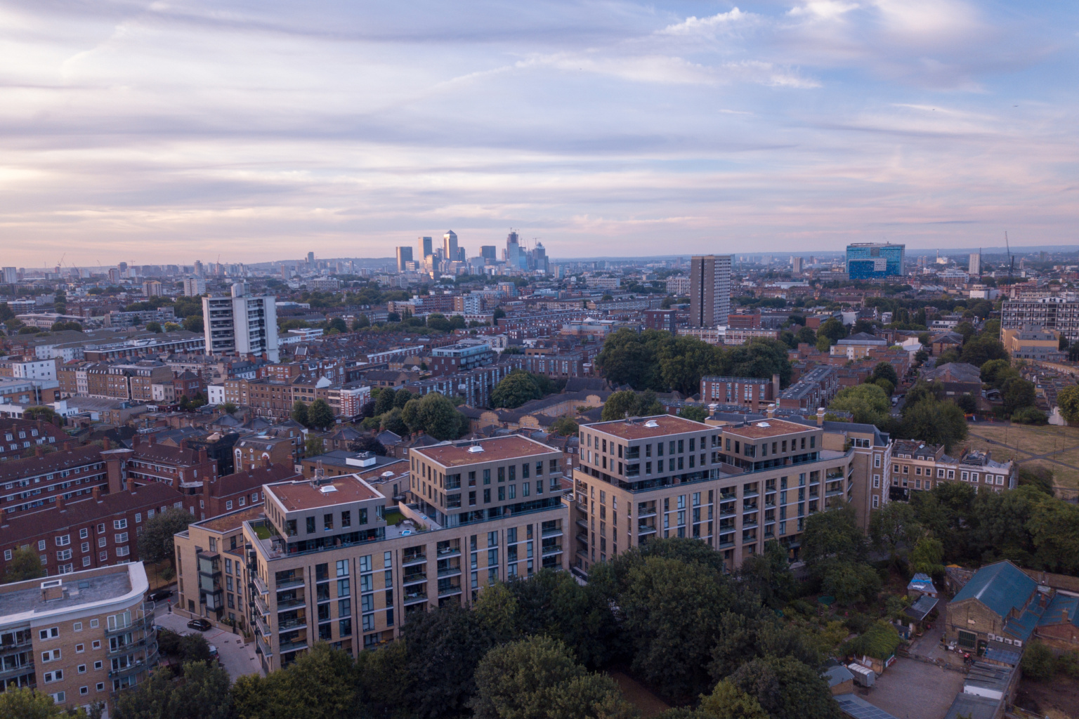 view of the rooftops
