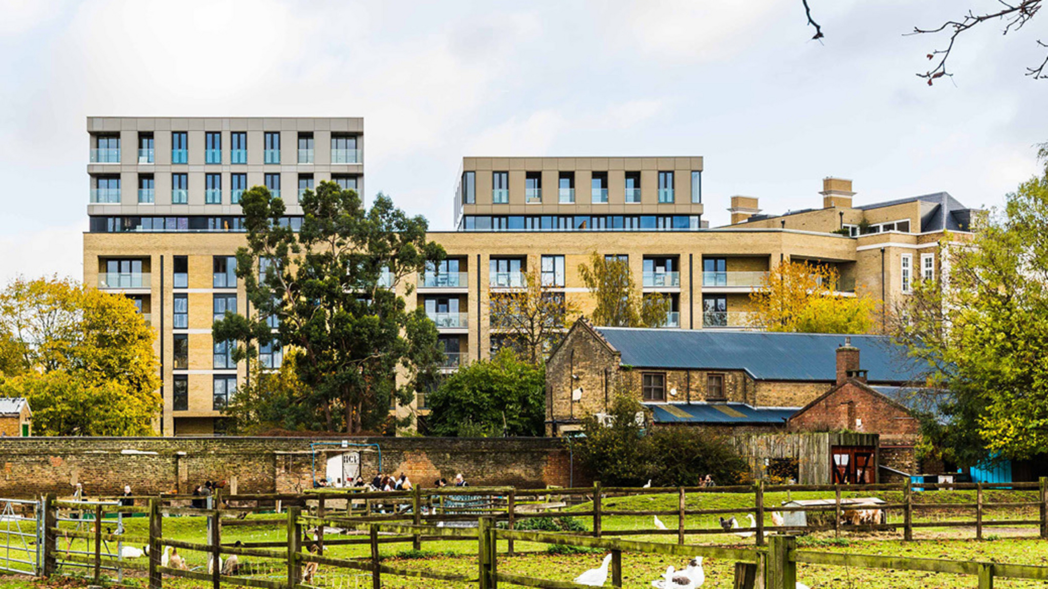 view across haggerston park