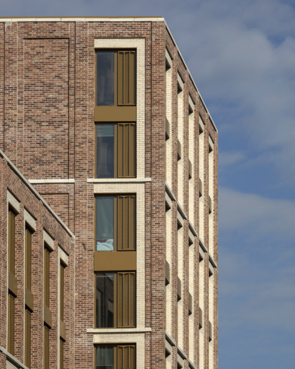 brick and aluminium facade